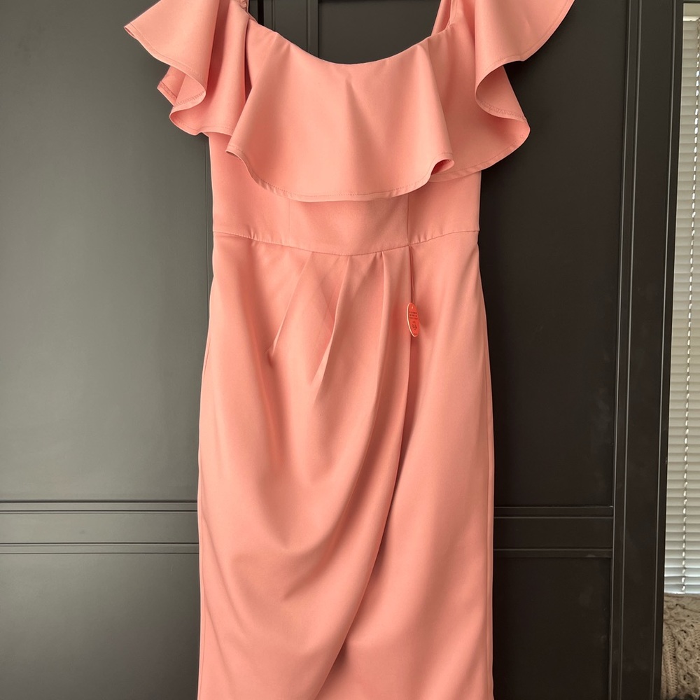 Chi Chi London Pink Off the Shoulder Dress UK size 6